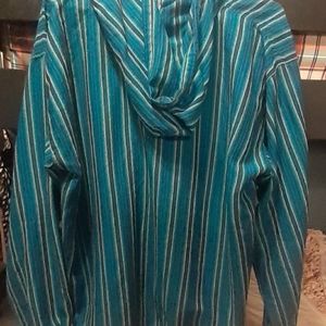 Blue striped hoodie